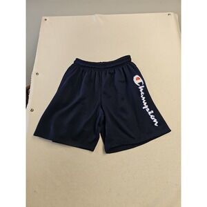 Champion Authentic Athletic Boys Navy Blue Drawstring Fleece Logo Shorts Sz 2XL
